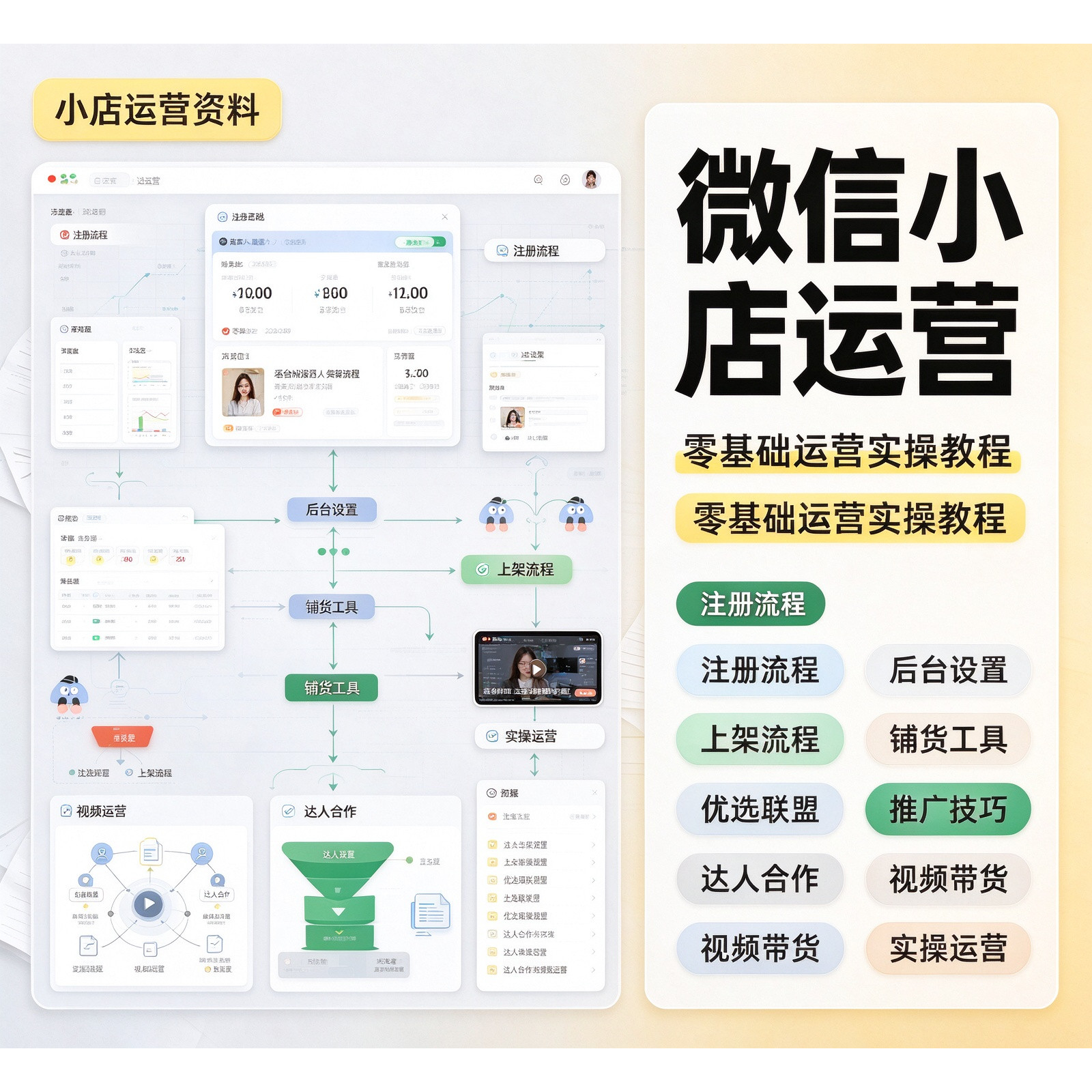 微信小店运营卖货培训课程微信视频号开店上架推广带货实战教程