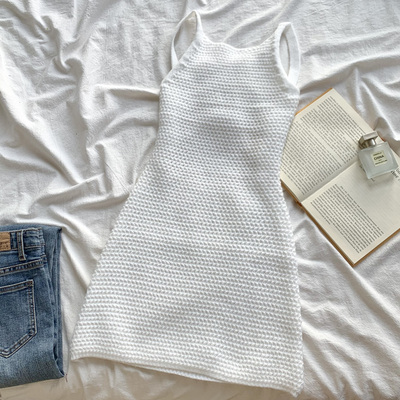 法式性感露背背心包臀短裙子