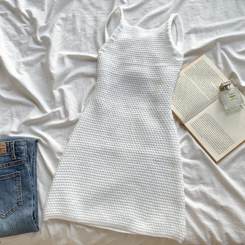 法式性感露背背心包臀短裙子