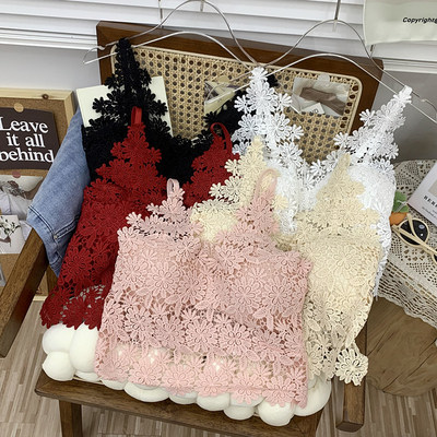 纯欲性感蕾丝吊带胸垫背心