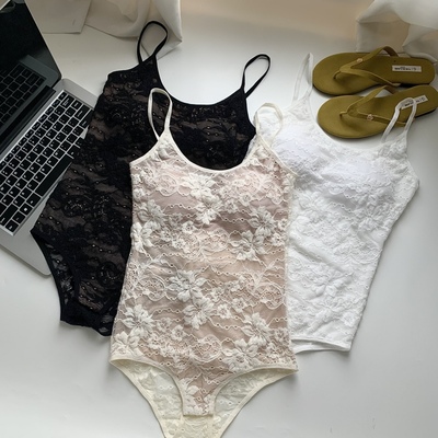 辣妹风白色吊带背心女夏季连体衣