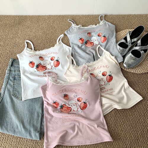 夏季流行单品性感小吊带带胸垫
