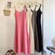 外穿辣妹chic收腰修身 针织吊带粉色连衣裙女夏季 新款 内搭气质