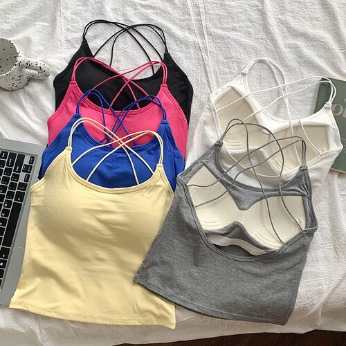 内搭夏季瑜伽运动小吊带背心露背