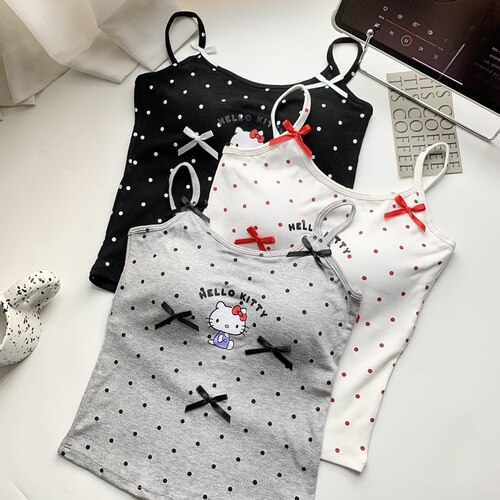 甜辣妹小吊带女夏季新款波点卡通