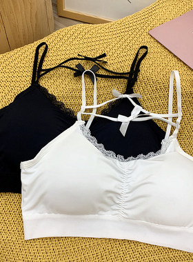 纯欲风内衣美背胸罩吊带网红爆款裹胸女夏抹胸背心2021新款蝴蝶结