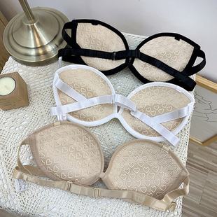 无肩带内衣女小胸聚拢防滑抹胸性感美背无痕隐形文胸薄款抹胸夏