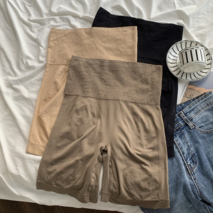 黑色裤 紧身高腰收腹提臀瑜伽裤 子女 女防走光无痕打底裤 春夏安全裤