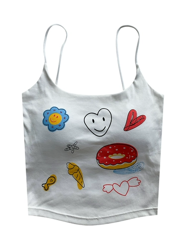 Сексуальный белый топ с чашечками, короткая майка топ