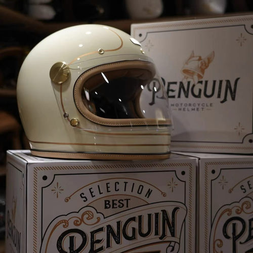台湾penguin四季复古摩托车全盔