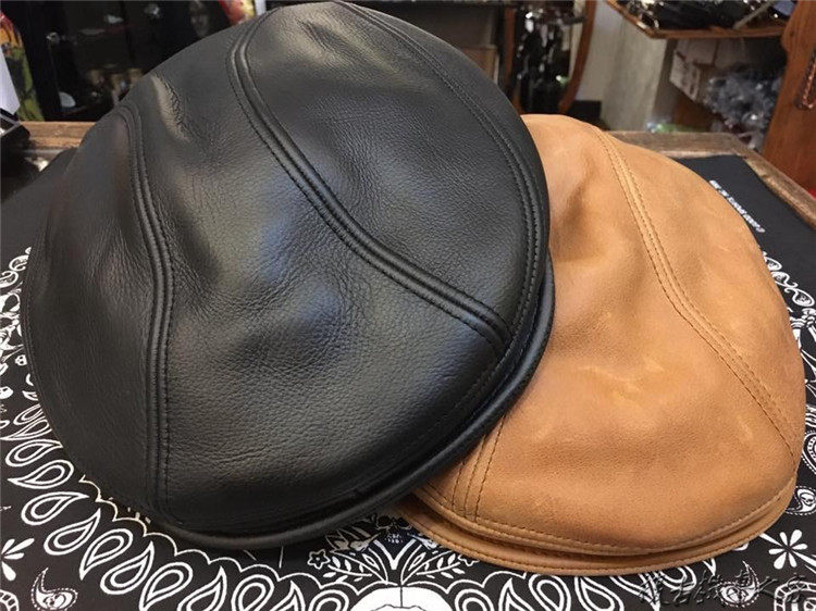 Made in the USA new york motorcycle Retro Beret golf genuine leather Flat Hat new patternin the Accessories/Leather belt/Hat/Muffler , Hat  category - from Buy2taobao.com to provide professional Taobao agent buy service