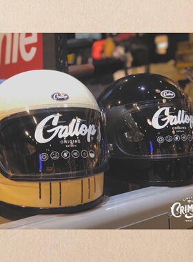 台湾Gallop复古机车头盔四季通用城市通勤男女款全盔乐高帽小盔体