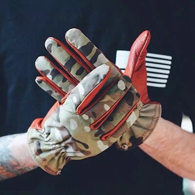 美国Grifter野牛皮迷彩帆布手套