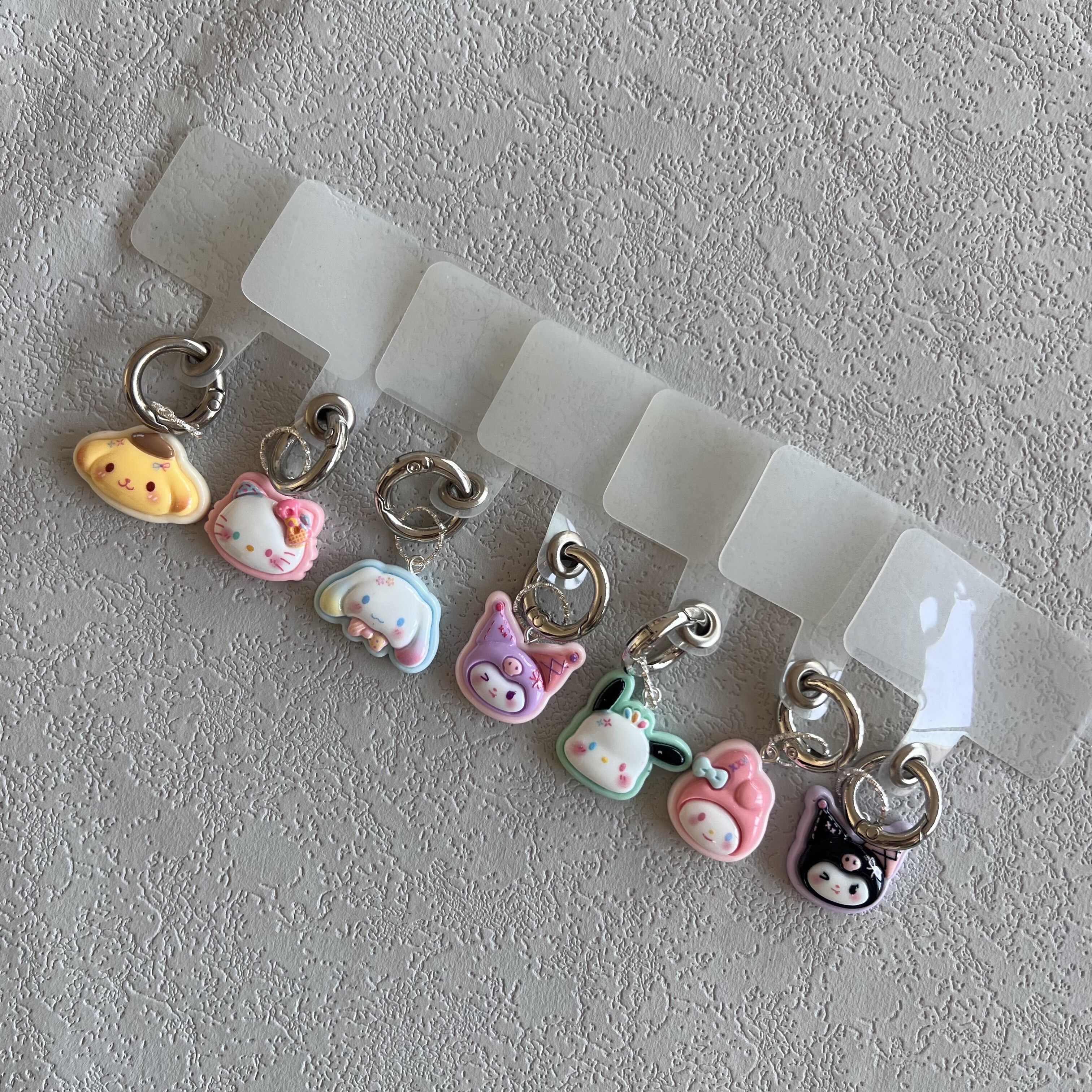可爱卡通花朵饼干三丽鸥帕恰狗库洛米手机壳垫片挂件耳机钥匙挂饰