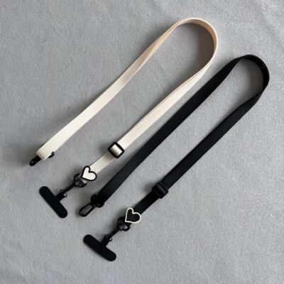 新款秋冬时尚韩风百搭褶皱爱心可调节斜挎绳加长垫片斜背挂脖绳潮