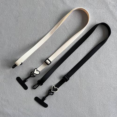 新款秋冬时尚韩风百搭褶皱爱心可调节斜挎绳加长垫片斜背挂脖绳潮