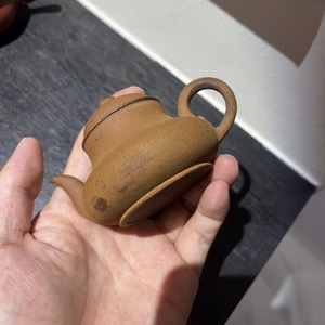 无双君德壶·柴烧窑变 三孔陈继湘摹古文人工夫茶器潮州手拉壶
