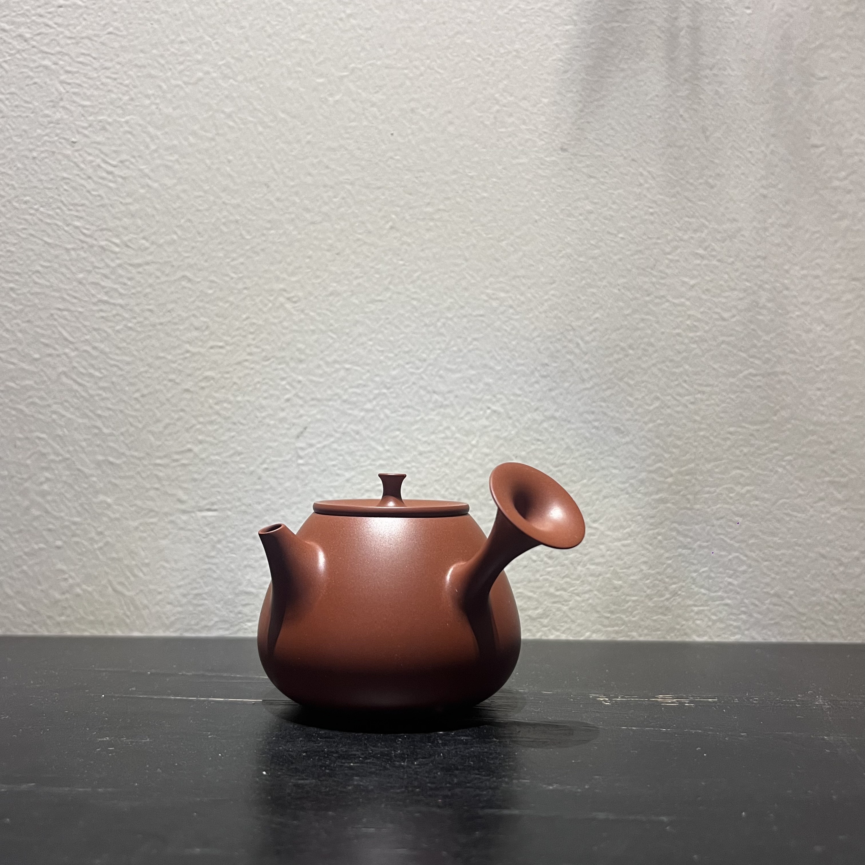 菩提侧把壶·邱桂林制 陈腐老朱泥潮州手拉壶急须壶文人工夫茶器