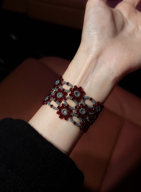 SL014•中式复古文艺蕾丝串珠手链（材料包&成品）