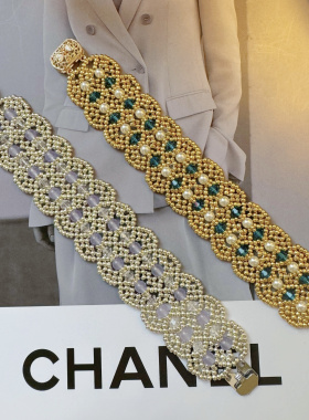 SL015•小众优雅蕾丝公主镂空串珠手链（材料包&成品）