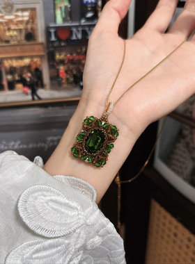 XL014•复古文艺风橄榄枝串珠锁骨链（材料包&成品）