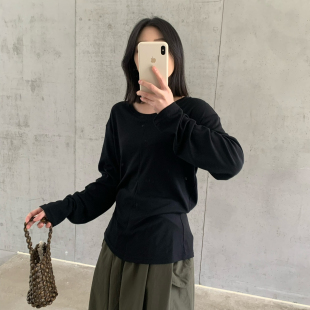 极简韩系极简套头打底衫 26053