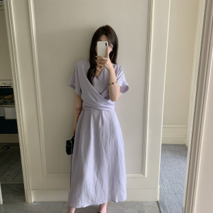26夏上新收腰显瘦小众设计款遮肉连衣裙EN65101