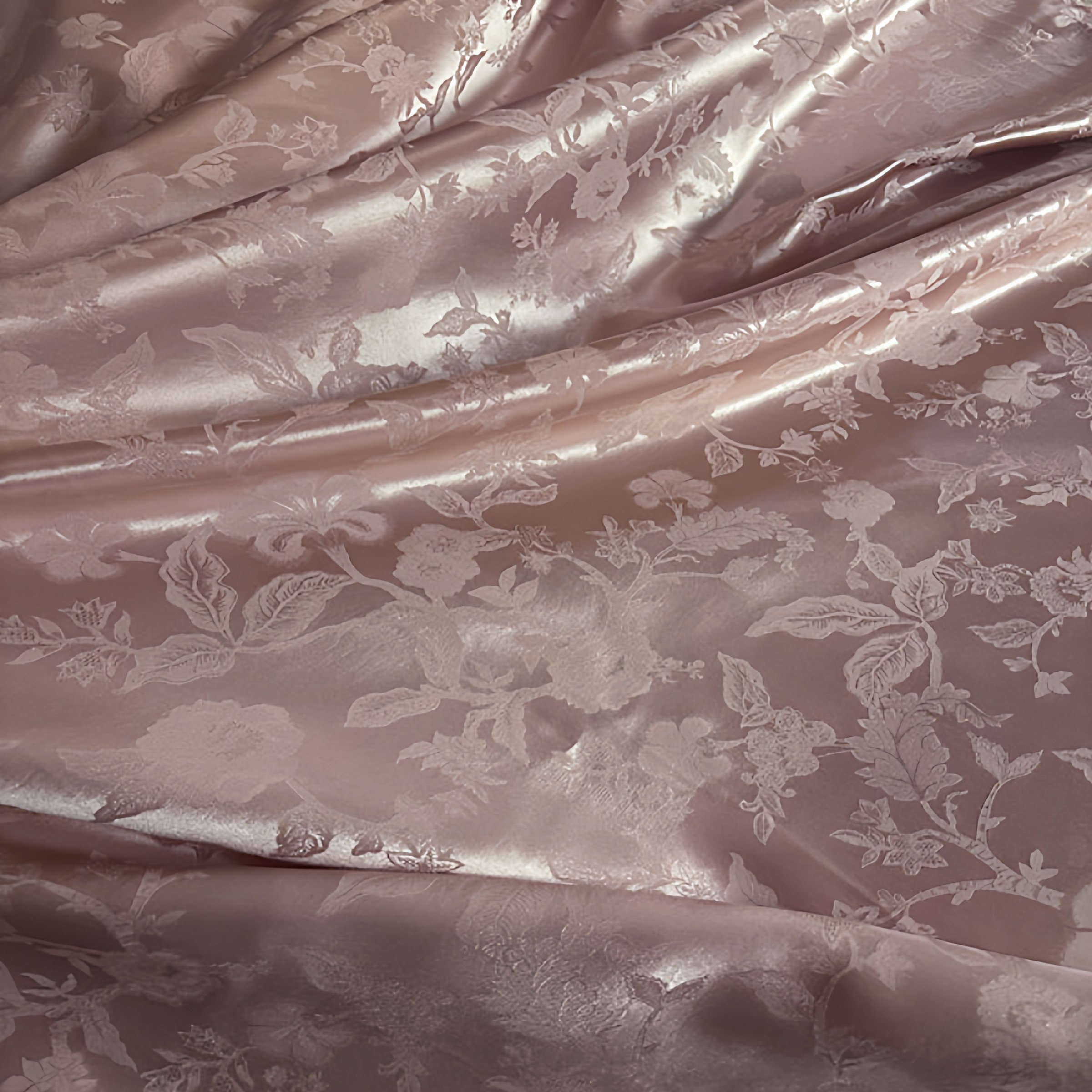 高端桑蚕丝意大利进口粉色花萝布料高级私人订制面料原单布,服饰配件/皮带/帽子/围巾,布面料,淘宝优惠券,粉丝福利购,淘宝优惠卷