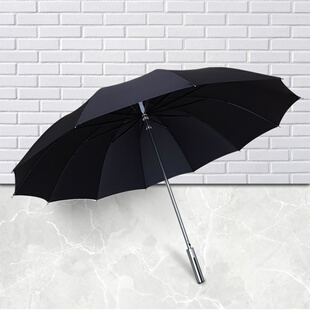 超大号高端长柄商务男车内R用收纳车载双三人黑色直柄雨伞定制lu.