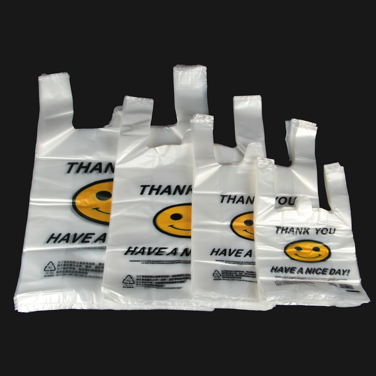 笑脸马甲便利袋水果方便购物袋食品级手提塑料袋透明加厚批发包邮