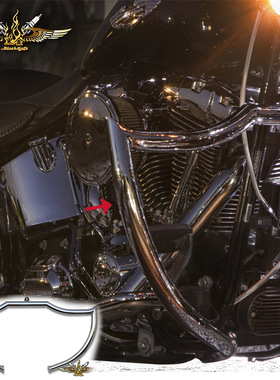 黑金定制 哈雷改装Factory47软尾匪帮bagger前保险杠电镀