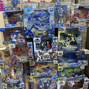 伟易达变形恐龙守护者系列机器人迅猛龙神兵小将赛车儿童声光玩具