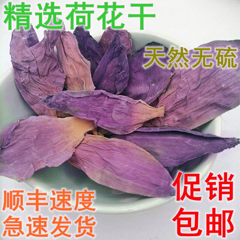 荷花茶500g克中药材新货干荷花瓣荷叶泡茶微山湖整朵荷花花茶包邮