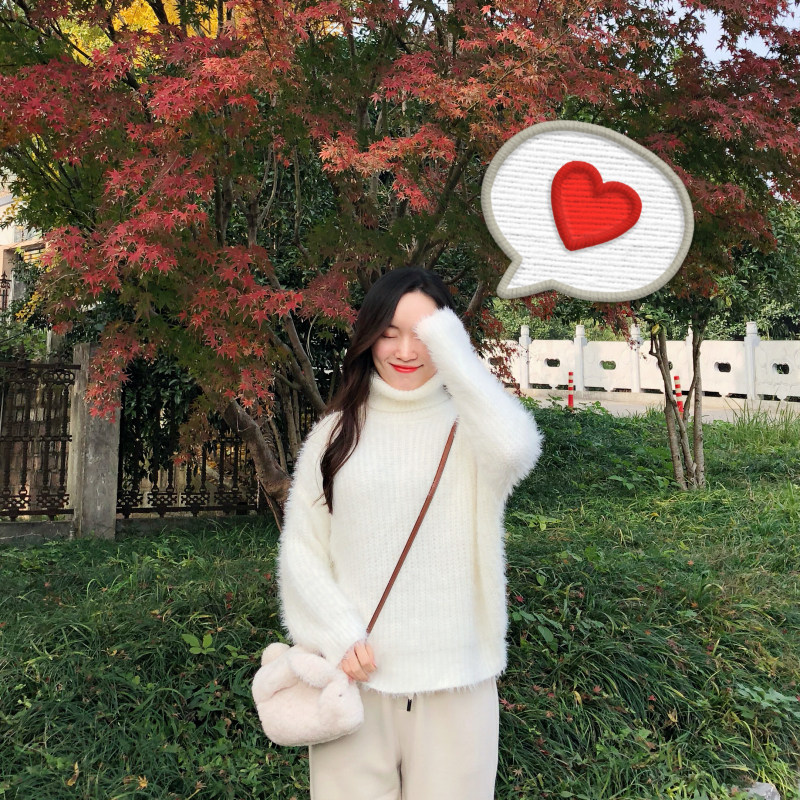 【闭店清仓】慵懒风内搭女2022秋冬韩版高领宽松百搭休闲毛衣
