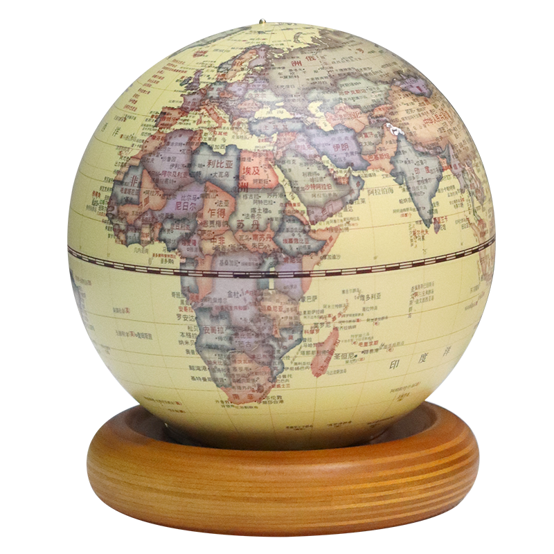 13cm趣味滚珠仿古政区地球仪 星球地图出版社