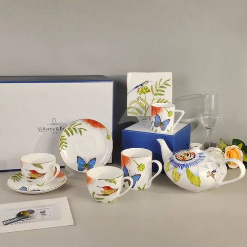 欧式陶瓷骨瓷咖啡杯杯碟套装复古英式下午茶具茶杯礼盒伴手礼杯子