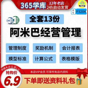 阿米巴经营管理制度表格模型范本资料推进新项目标准方案模版word