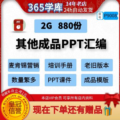 成品PPT模板麦肯锡营销手法培训手册汇编880份资料2GB旧版课件