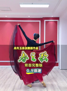 高先玉春之歌大摆裙舞蹈服长裙