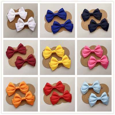 纯色儿童头饰品蝴蝶结发夹女孩