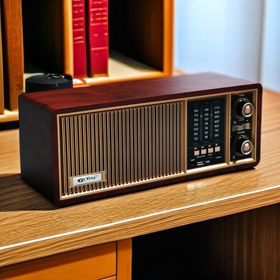 复古怀旧台式收音机调频中波短波蓝牙音箱插卡音响