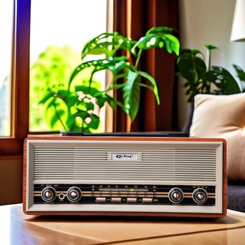 出欧美复古怀旧台式立体声收音机调频中波短波蓝牙音箱插卡音响