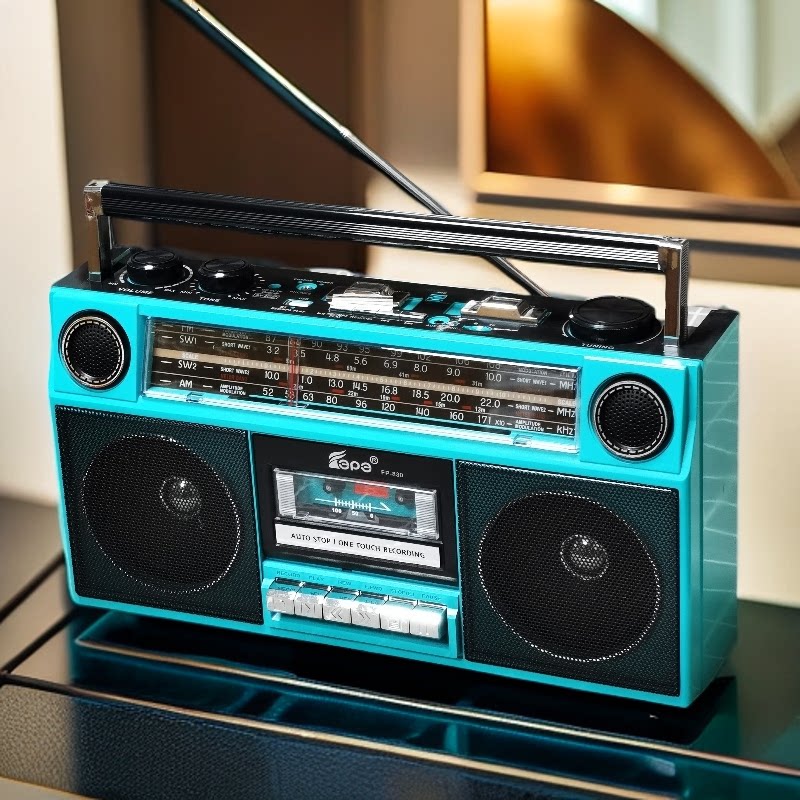 双声道立体声磁带机录音机收录机卡带机收音机充电蓝牙插卡音箱