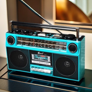 双声道立体声磁带机录音机收录机卡带机收音机充电蓝牙插卡音箱