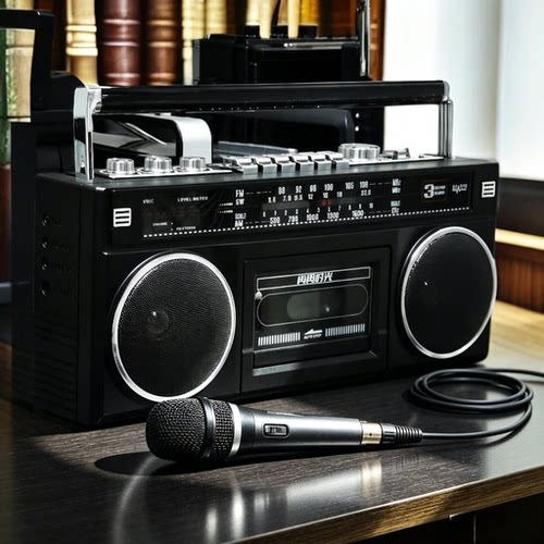 双声道磁带立体声录音机卡带机收音机充电磁带机蓝牙插卡带麦克风