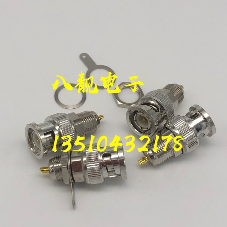 BNC-JY公Q9连接器50欧姆BNC-JYD公头面板公头焊接纯铜优质BNC接头