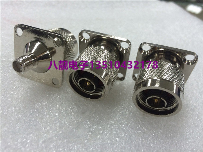 射频SMA/N-KJF同轴50欧姆AP信号转接头高频SMA母转N公带四孔法兰