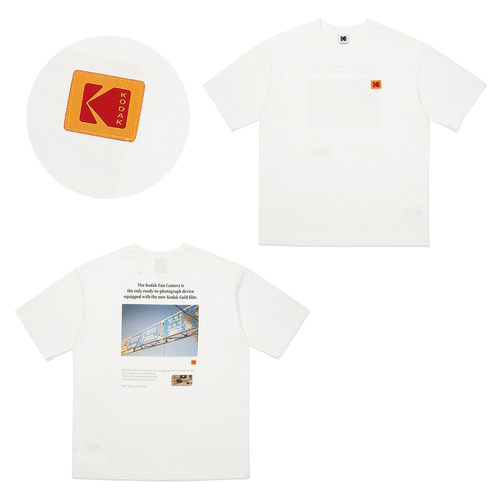 25SS新款Kodak春夏潮牌圆领纯棉上衣男女同款短袖T恤