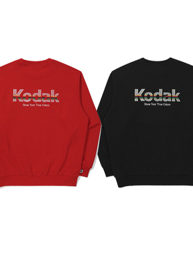 Kodak新款25FW潮牌宽松男女款秋冬纯棉毛圈套头圆领卫衣