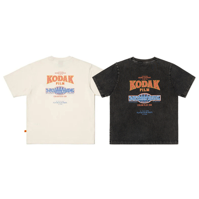 26SS New KODA男女同款水洗复古休闲纯棉短袖T恤情侣宽松上衣